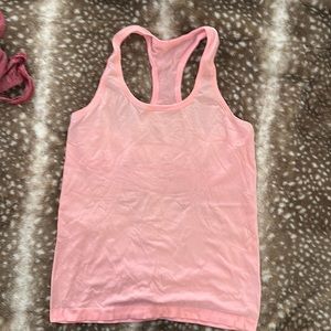 Light coral lululemon athletic top
